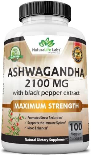 Organic Ashwagandha 2,100 mg - 100 Vegan Capsules Pure Organic Ashwagandha Powder and Root Extrac... | Amazon (US)