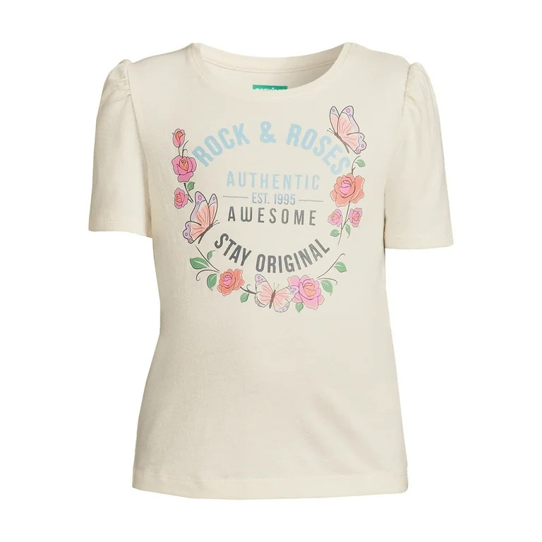 365 Kids from Garanimals Girls Graphic Tee with Short Sleeves, Sizes 4-10 | Walmart (US)