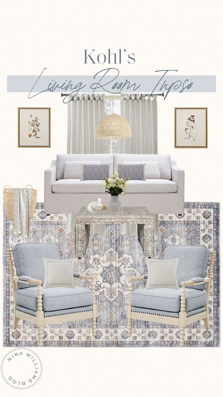 Kohl’s Living Room Inspo! Summer decor -  neutral home decor - coastal home inspo - white furniture - rattan home decor

#LTKHome #LTKSeasonal
