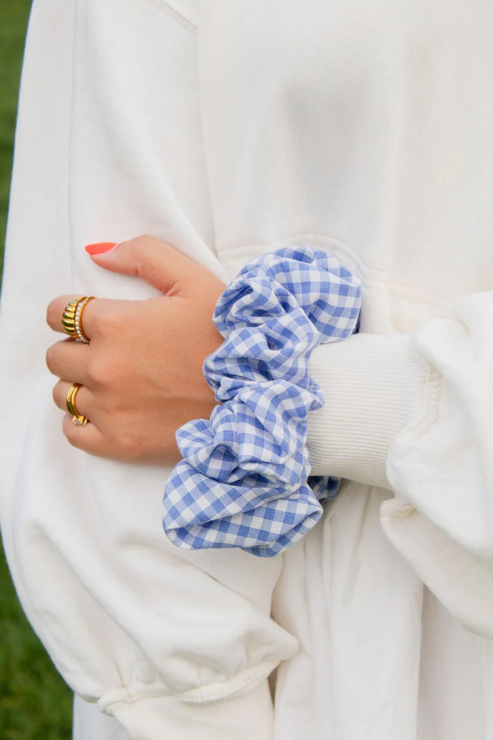 Picnic Gingham Jumbo Scrunchie | Shop Andi