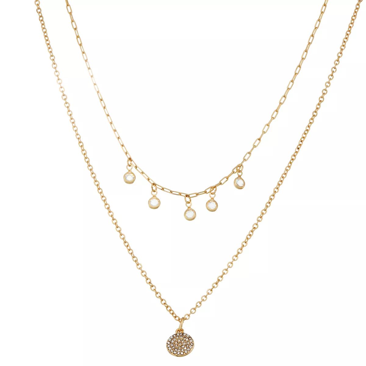 LC Lauren Conrad Double Strand Pendant Necklace | Kohl's