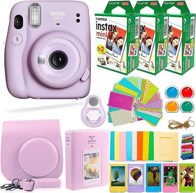 Fujifilm Instax Mini 11 Camera with Fuji Instant Film (60 Sheets) + DEALS NUMBER ONE Accessories ... | Amazon (US)