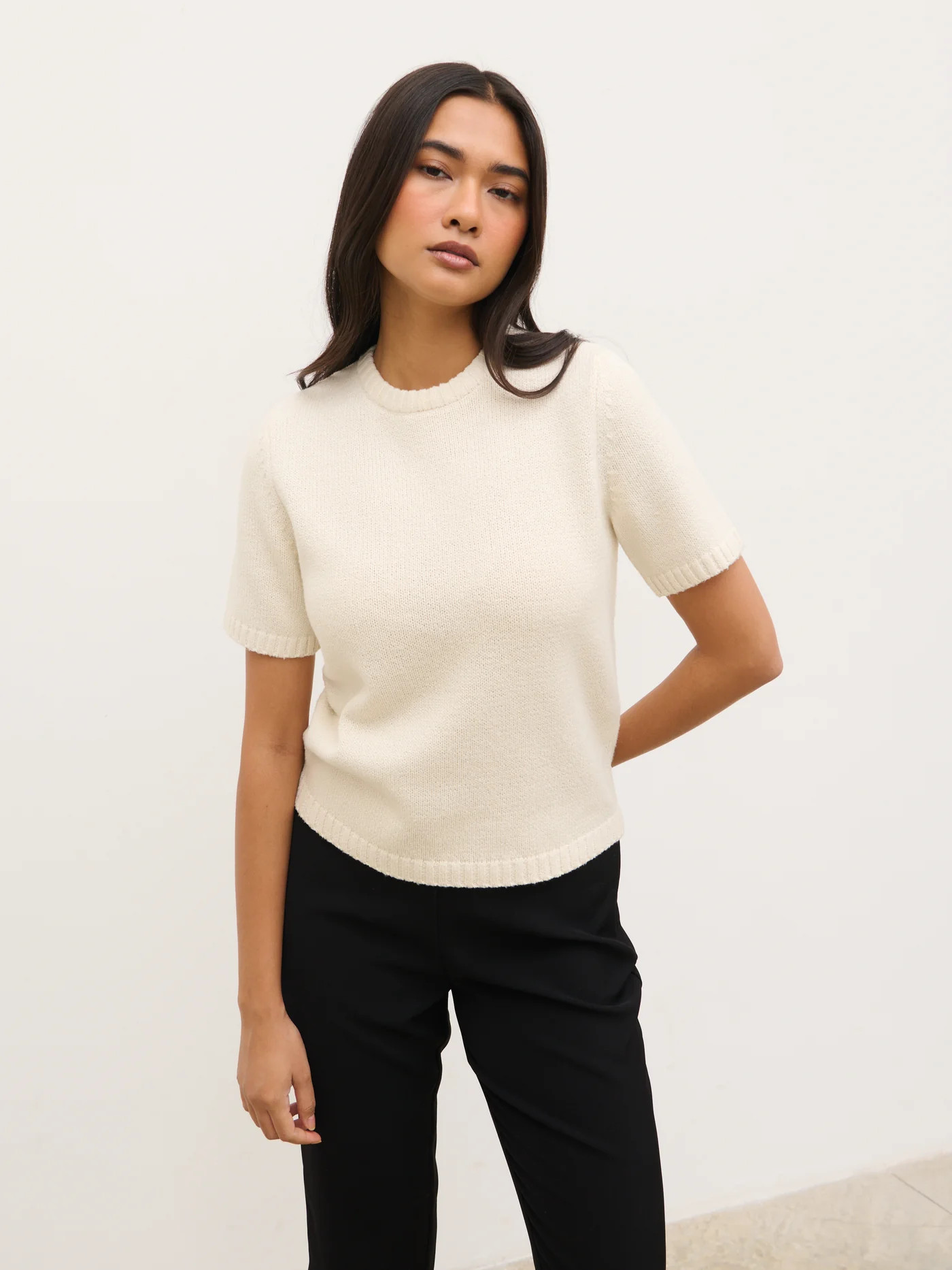 Molly Rustic Chunky Knit Top - Cream | Pretty Lavish (UK)