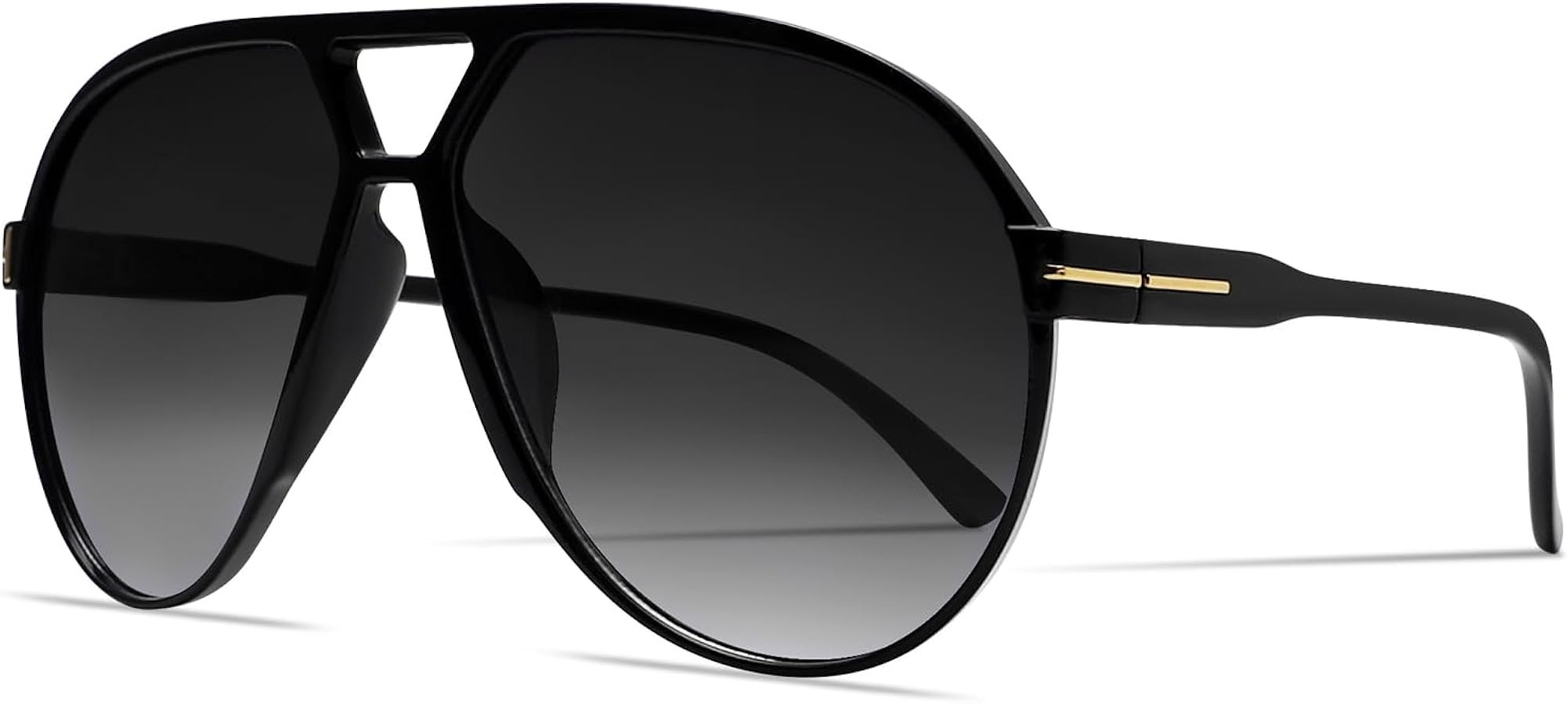 Retro Aviator Sunglasses for Women Men Oversized Classic 70s Vintage Trendy Tangle Free Square Av... | Amazon (US)