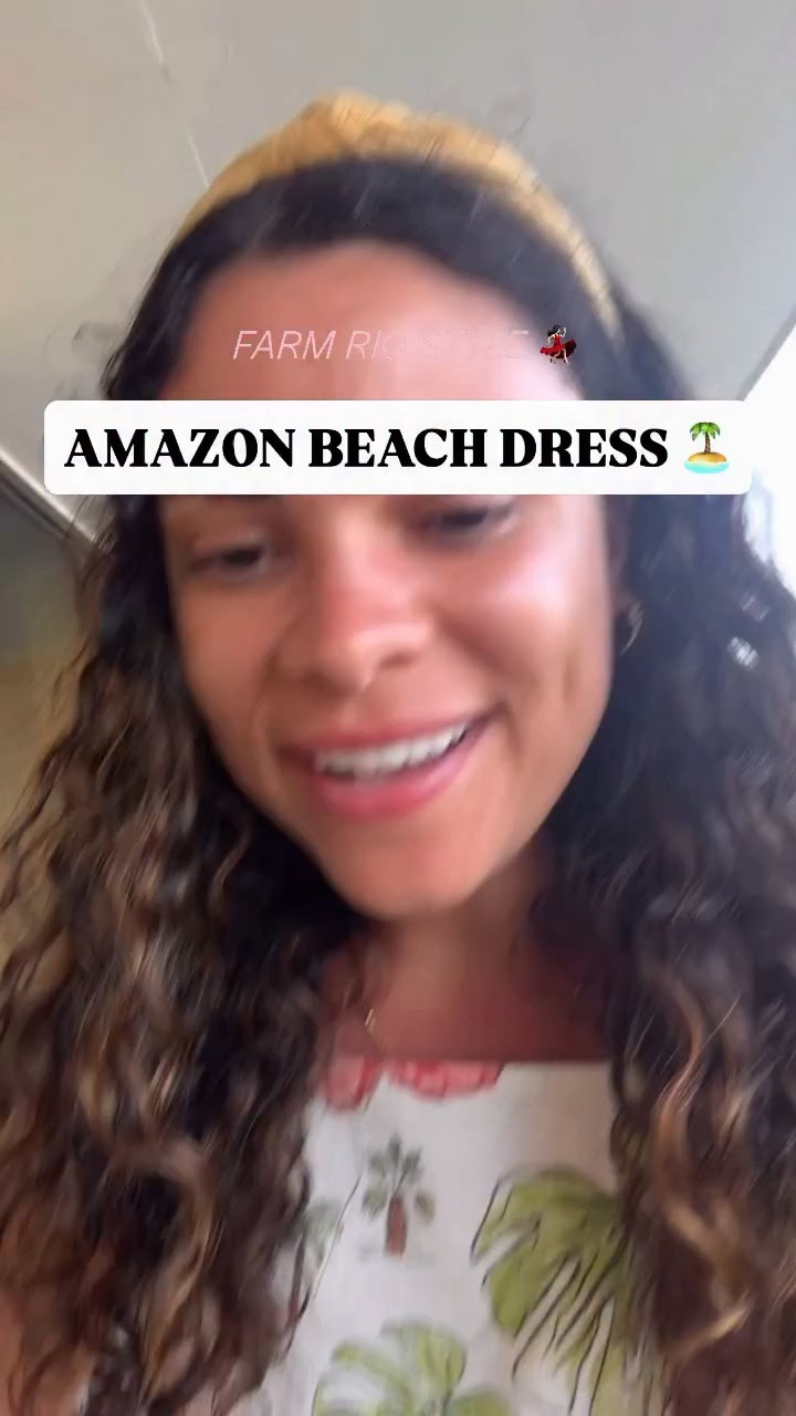 Follow + Comment “DRESS” for the links to the perfect Farm Rio style dress on AMAZON!!!🏝️💃🏻😍 LOVE the casual vibe of this dress perfect for this summer or vacation!!!🥰🥰🥰 #amazonoutfits #vacaoutfits #vacationfits