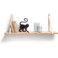 PLUTIME Pine and Leather Shelf | La Redoute (UK)