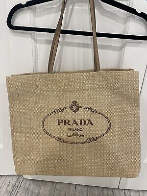 Limited edition Prada Raffia Tote Beach Bag | eBay US
