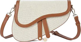 Telena Purses for Women Crossbody Bag Trendy Leather Saddle Bag with Adjustable Strap | Amazon (US)
