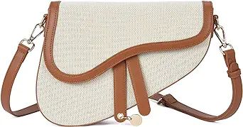 Telena Purses for Women Crossbody Bag Trendy Leather Saddle Bag with Adjustable Strap | Amazon (US)