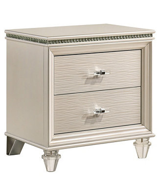 Shayer Pearl 2-Drawer Nightstand | Macy's