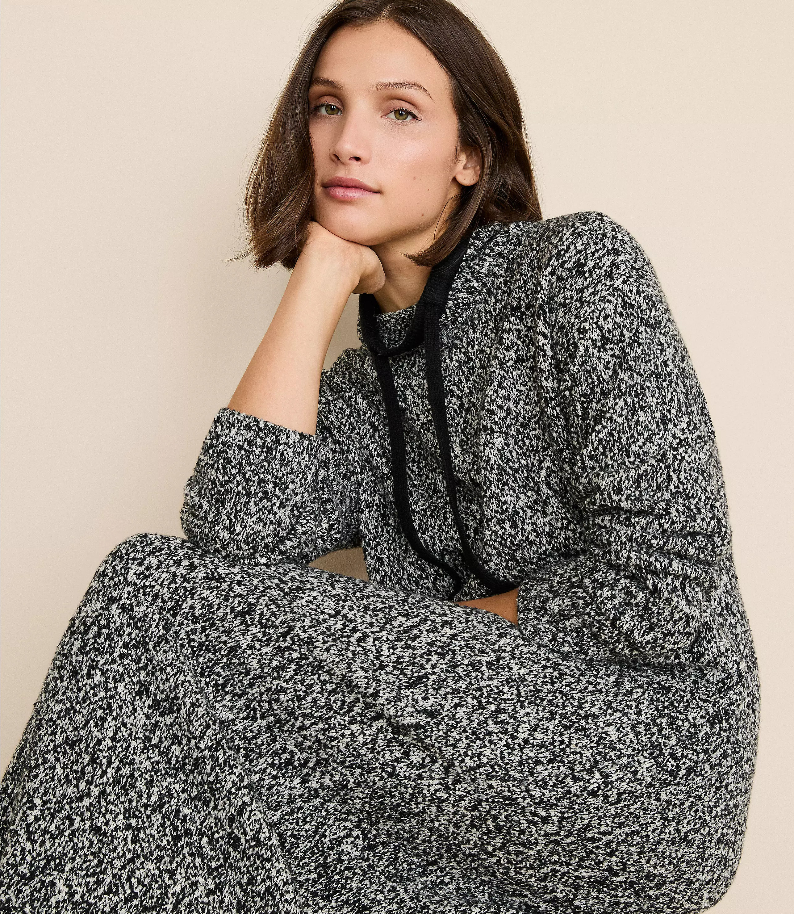 Lou & Grey Drawstring Neck Maxi Sweater Dress | LOFT