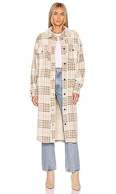 Free People Plaid Long Ruby Jacket in Pistachio Combo from Revolve.com | Revolve Clothing (Global)
