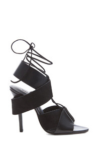Alexander Wang Malgosia Leather & Suede Sandals in Black | FWRD 