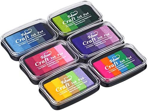 Fstaor Craft Large Ink Pad for Rubber Stamps, Washable Safe Stamp Pads for Kids, Non-Toxic, Set o... | Amazon (US)