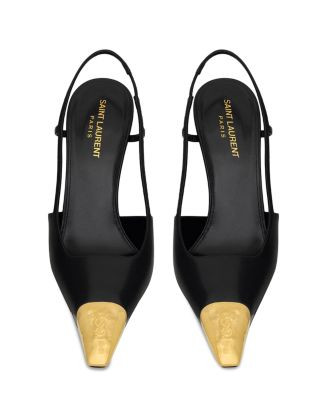 Saint Laurent Jeanne Slingback Pumps in Smooth Leather  | Bloomingdale's Shoes | Bloomingdale's (US)