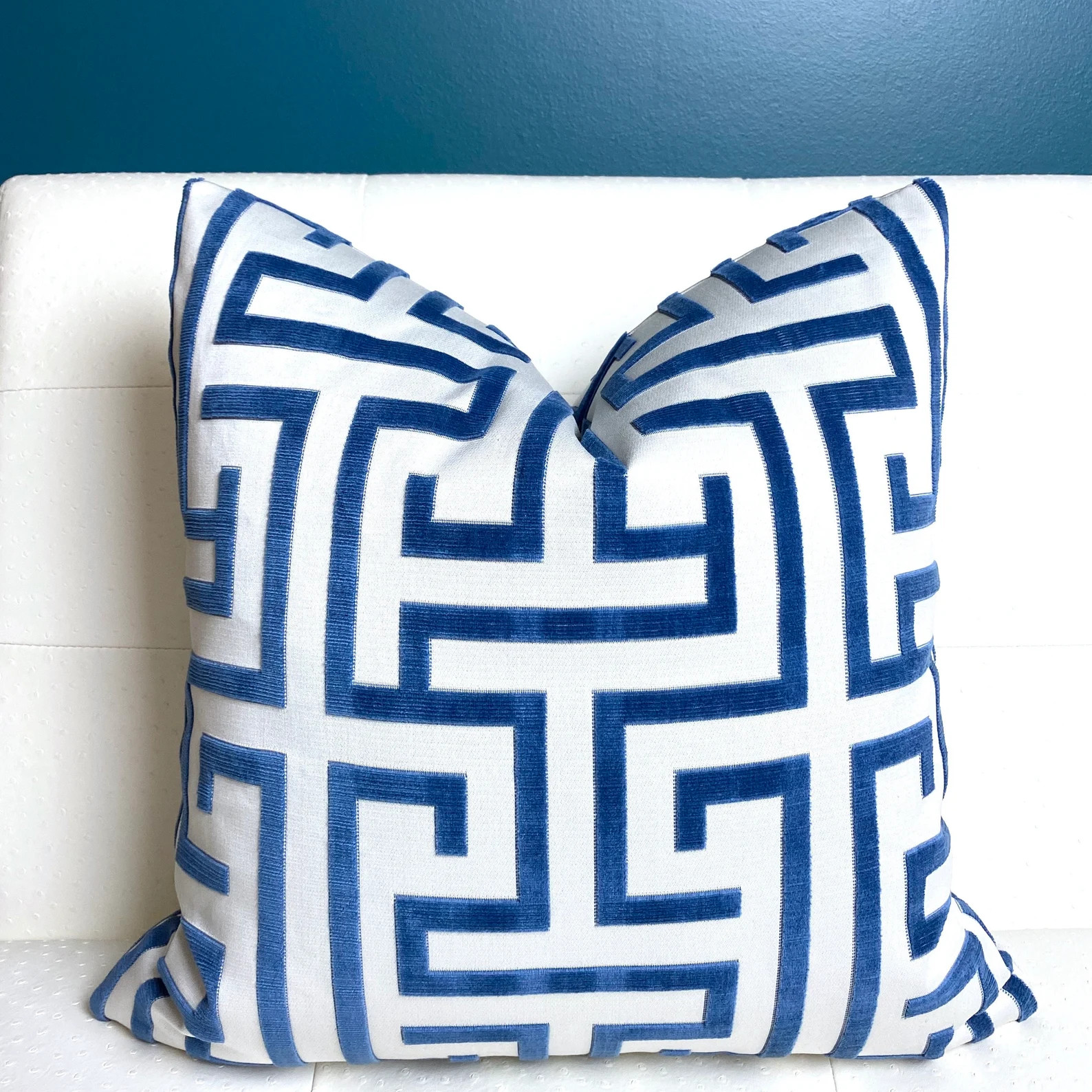 Thibaut Ming Trail Pillow Cover - Chinoiserie Pillow Cover - Blue White Pillow Cover - Velvet Pil... | Etsy (US)