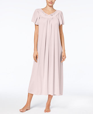 Embroidered Tricot Long Nightgown | Macy's