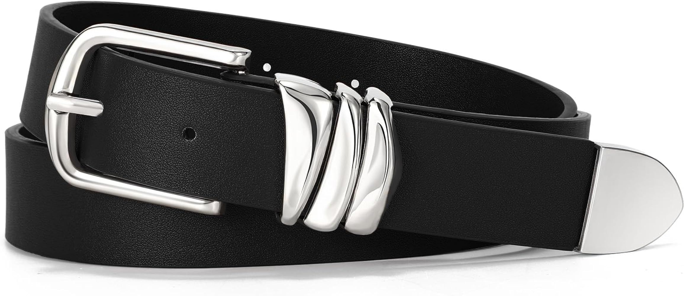 VONMELLI Women's Belt for Jeans Dress Leather Belt for Women Fashion Waist Ladies Belt with Slive... | Amazon (US)