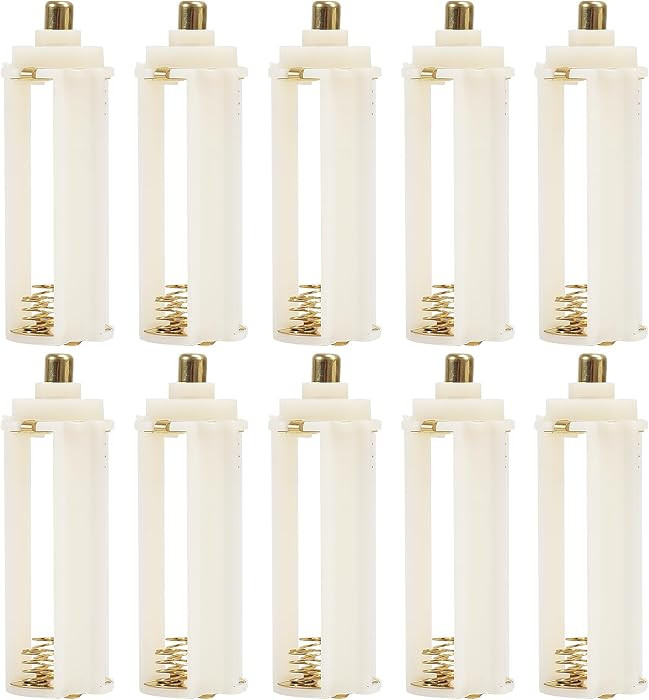 10pcs AAA Battery Holder Adapter White Cylindrical Battery Storage Case Holder for 3 x 1.5V AAA B... | Amazon (US)