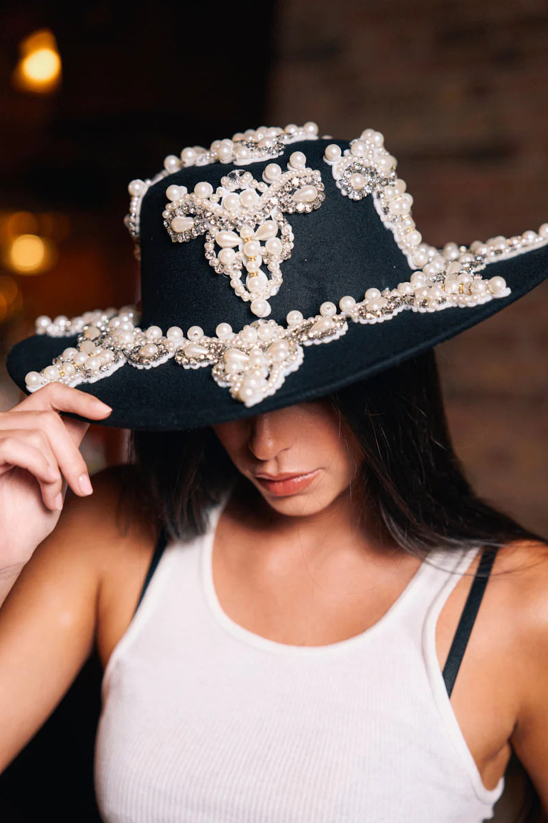 PEARL PLEASE EMBELLISHED BRIM HAT | AKIRA