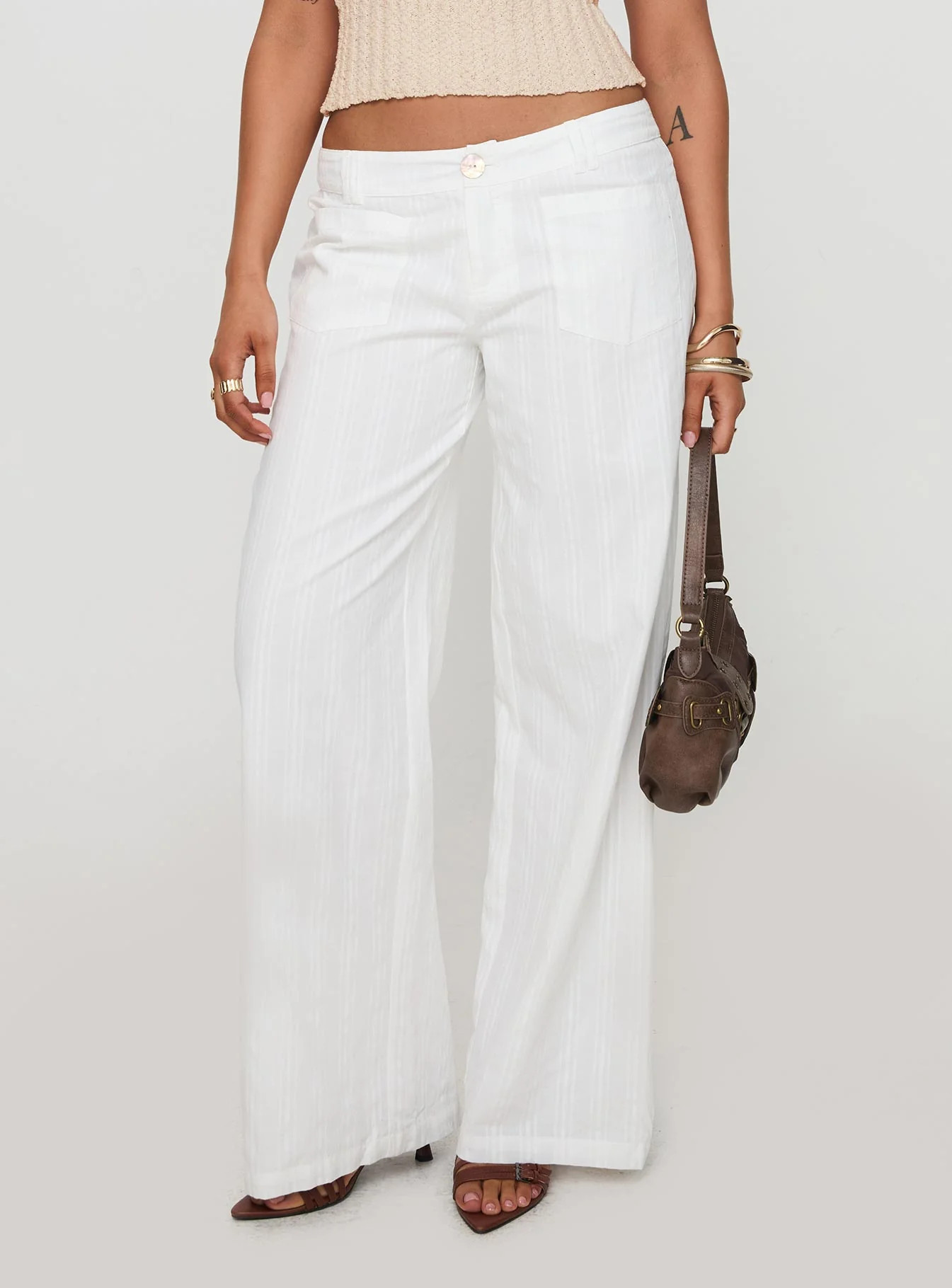 Parklea Linen Blend Pants White | Princess Polly US