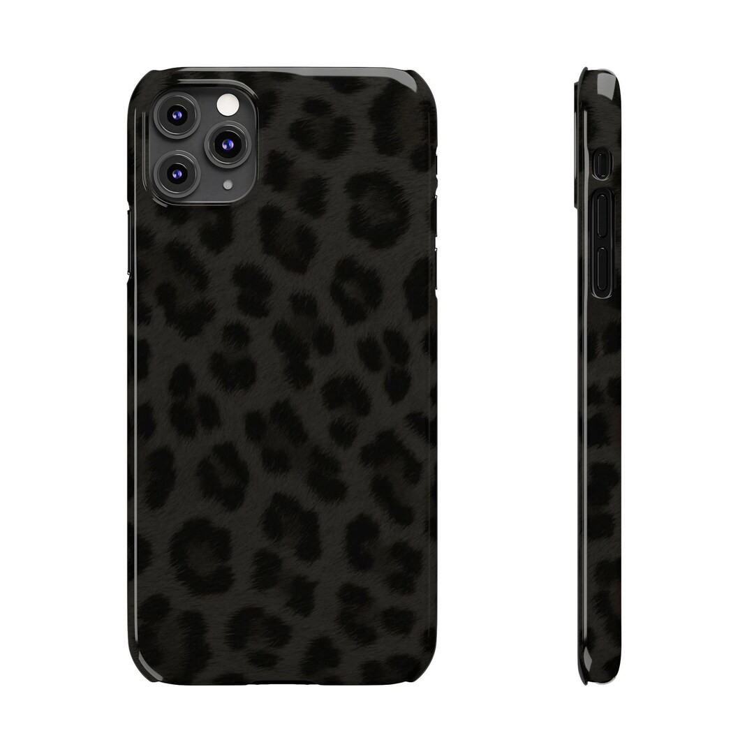 Black Leopard Phone Case - Etsy | Etsy (US)