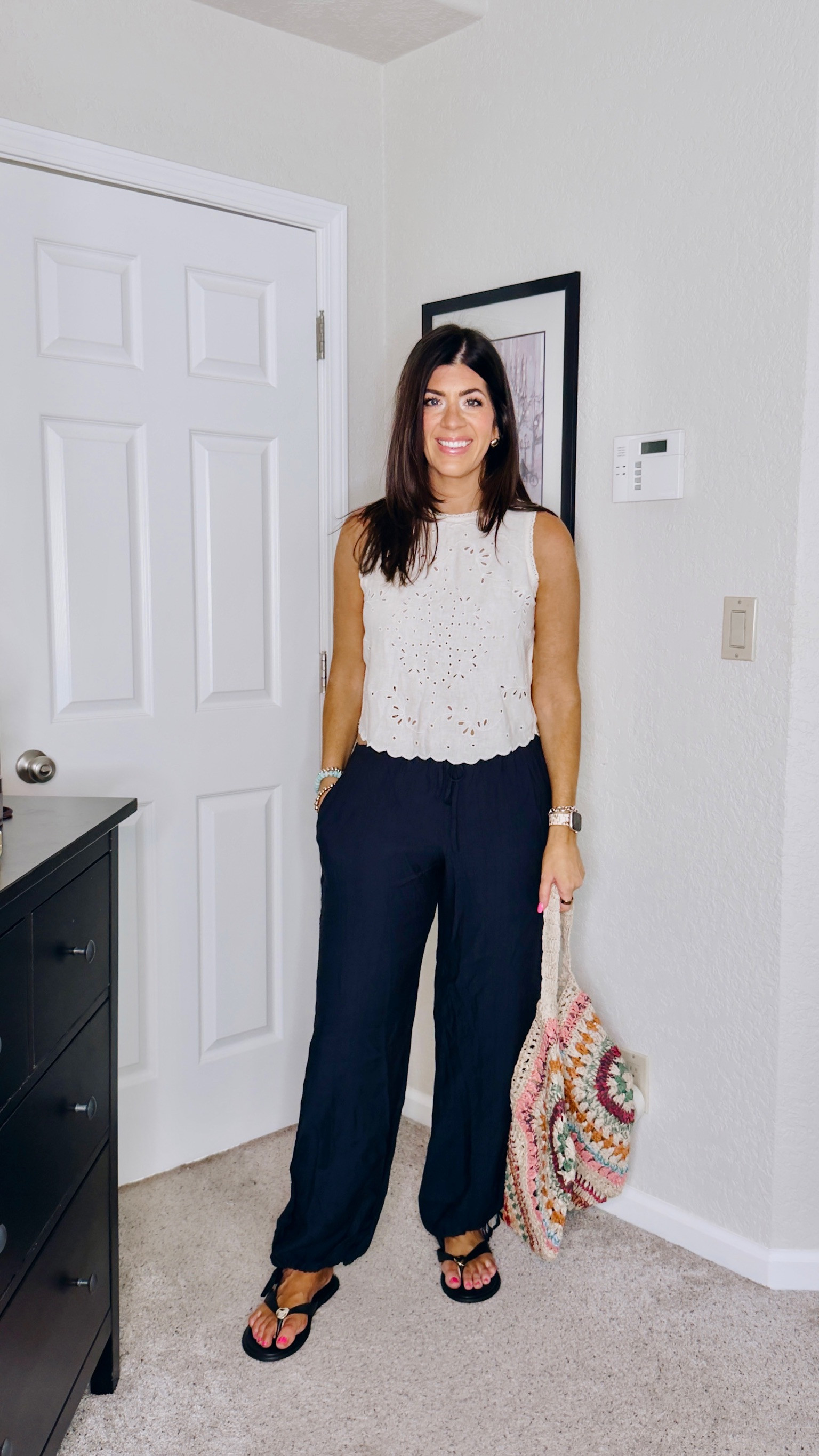 Pants- medium long Tops-medium 

memorial day sale, balloon pants, casual outfit, midsize style, every day outfit, ootd, mom life, white top, summer fashion, lace top

#LTKOver40 #LTKSaleAlert #LTKMidsize
