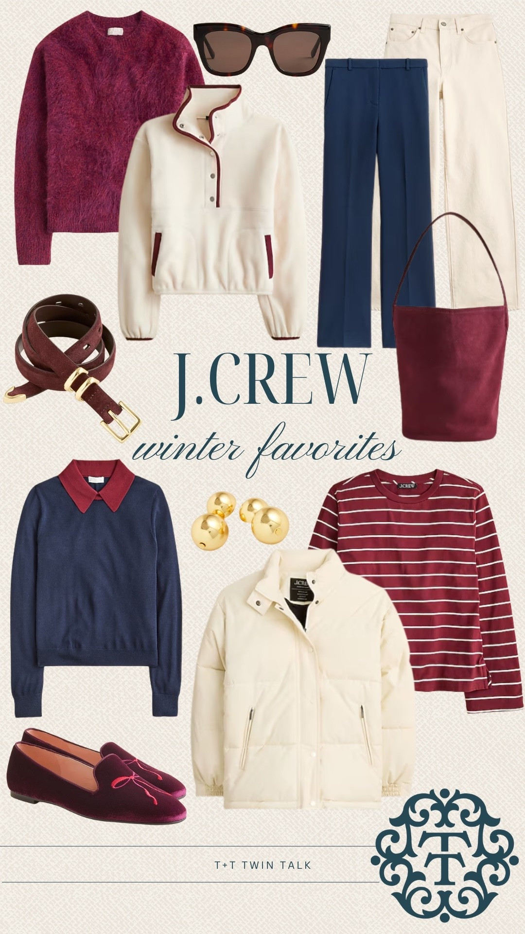 J.Crew winter favorites that are keeping us warm this season. We are loving the puffer jacket, fluffy burgundy sweater, and off-white pants. Perfect pieces to add to your winter wardrobe! 

#LTKSeasonal #LTKMidsize #LTKOver40