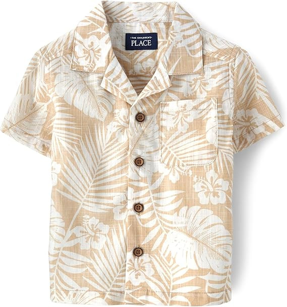 The Children's Place baby boys Short Sleeve Button Down Shirt | Amazon (US)