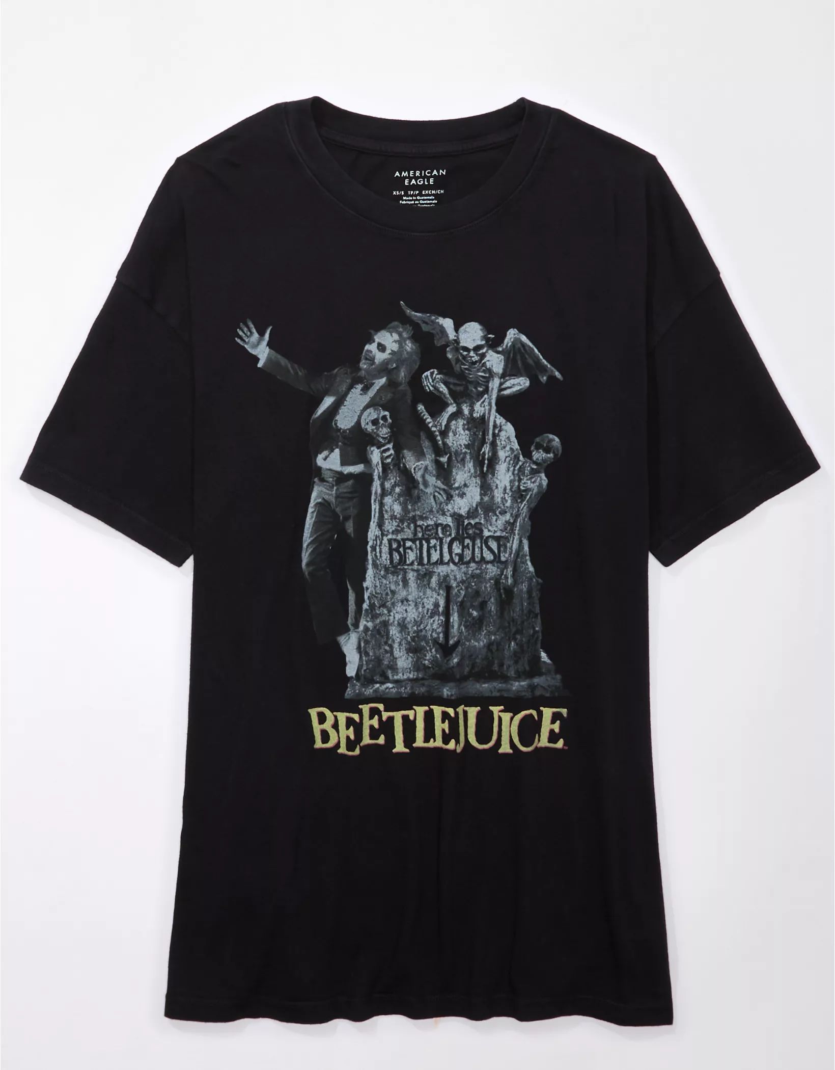 AE Oversized Beetlejuice Graphic Tee | American Eagle Outfitters (US & CA)