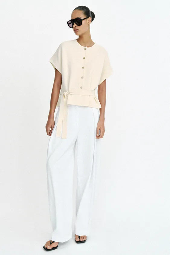 CARDIGAN WITH BELT | Zara UK