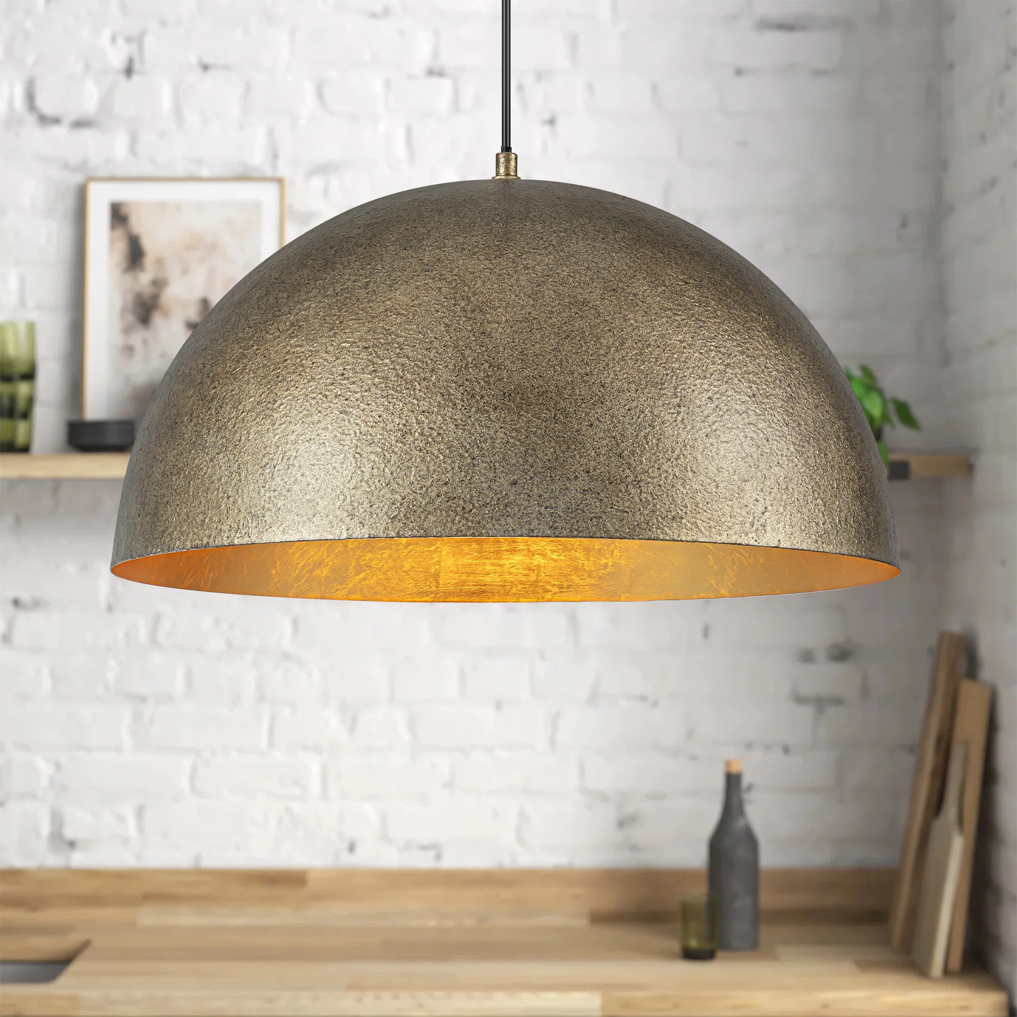 Aire 1 - Light Dimmable Dome Kitchen Island Pendant Light | Wayfair North America