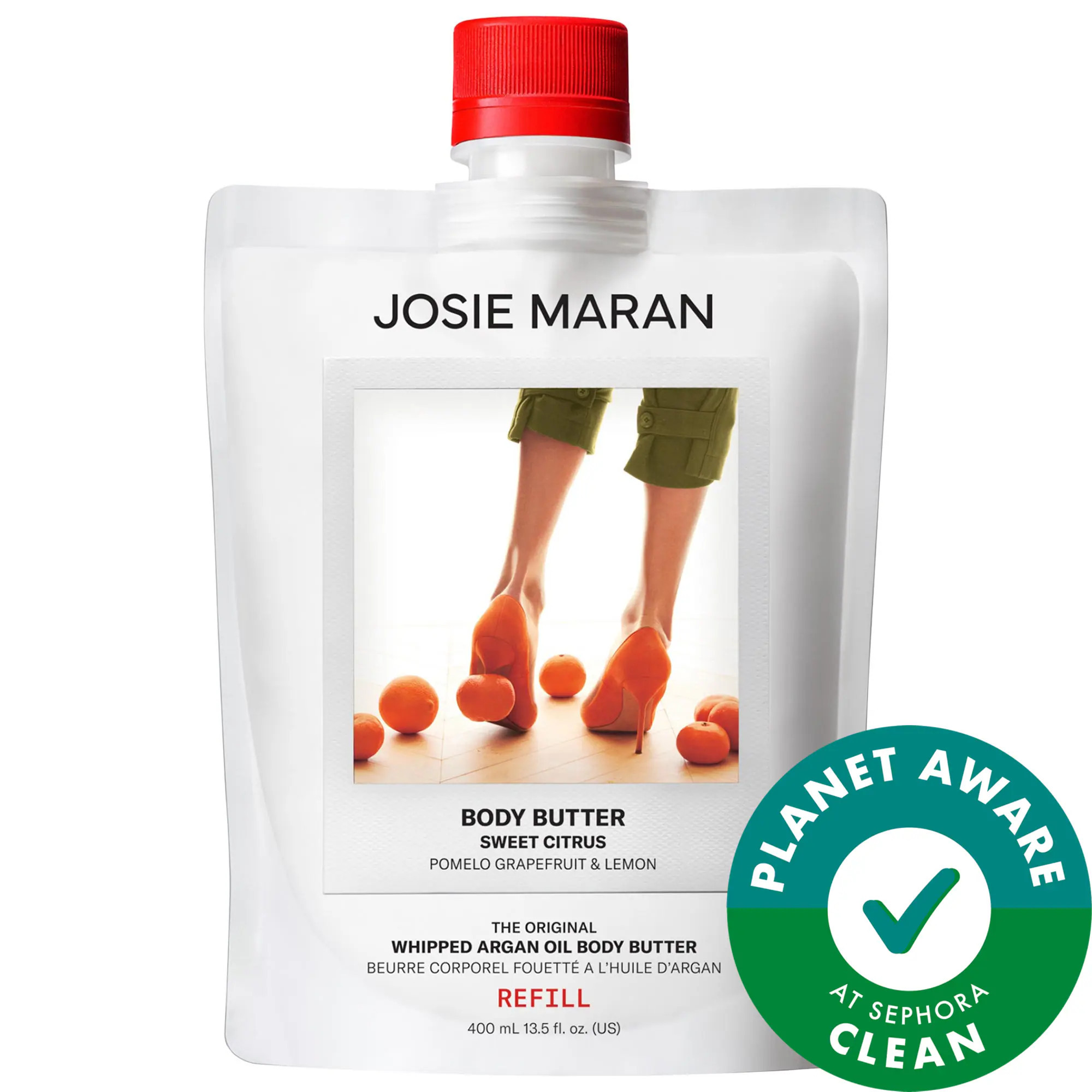 Josie Maran Sweet Citrus - Whipped Argan Oil Refillable Firming Body Butter Jar 13.5 oz | Sephora (US)