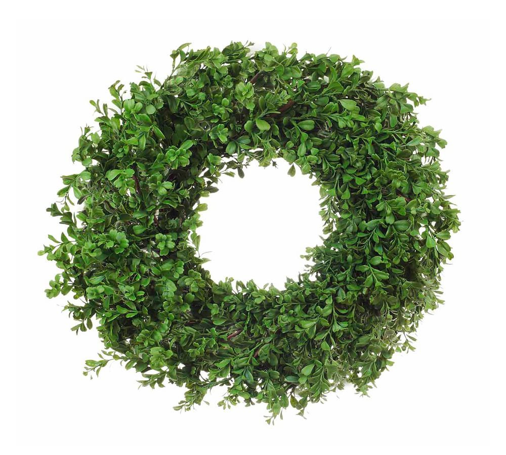 Faux Boxwood Wreath, 24'' | Pottery Barn (US)