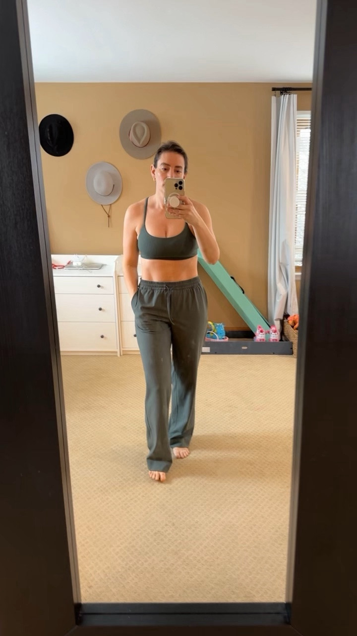 Loving the Forest Green hue from Lululemon. 
.
With much of my time running after three littles, I find myself wearing comfortable, moveable clothing often. So when Lulu notified me my favorite items were on sale, you know I had to nab them up! 
.
Here I’m wearing the Luxtreme Straight Leg pant (soooo comfortable) and the Wundertrain lightweight bra (size up!) 
.
Follow along to see what other gems I grabbed 🤩

#LTKfitness #LTKstyletip