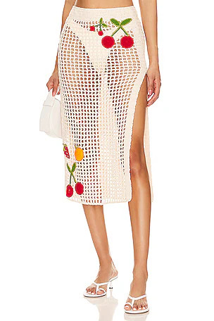 X Revolve Crochet Midi Skirt | Revolve Clothing (Global)