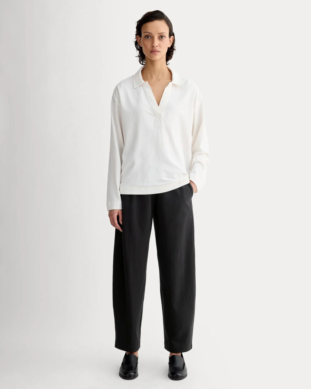Everlane Off-Duty Barrel Pant In Black, Size XXL, Cotton | Everlane