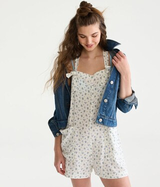 Floral Utility Romper | Aeropostale