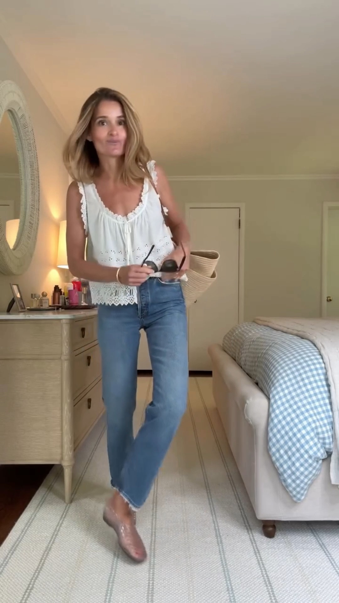 summer simple 🤍 

@doen @agolde @Steve Madden US 

Tank: wearing an XS, but wish I had done an XXS (runs big), jeans: run tts in a 25. flats: run tts in a 7 

❤️ Follow if you’re looking for easy everyday outfit inspiration! 

#ootd #outfitoftheday #outfitideas #everydaystyle #outfitinspiration

#LTKgrwm #LTKootd #LTKSeasonal
