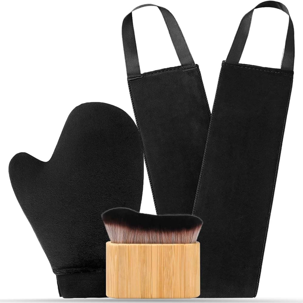 3 in 1 Self Tanning Mitts Self Tanner Mitt Tanning Glove Self Tan Mitt Back Self Tanning Brush fo... | Amazon (US)