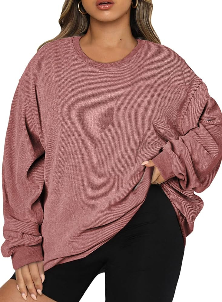 Eytino Women Plus Size Sweatshirts Long Sleeve Crew Neck Casual Oversized Soft Pullover Tops Shir... | Amazon (US)