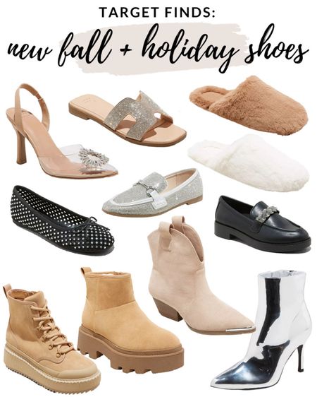 Cute new fall and holiday shoes from Target! All under $50!

#targetshoes #targetfinds #holidayshoes

Chic holiday heels. Clear crystal holiday heels. Western booties. Fall booties under $50. Cozy slippers. Metallic silver booties. Trendy fall loafers. Crystal embellished loaders. Holiday shoes  

#LTKHoliday #LTKfindsunder50 #LTKshoecrush