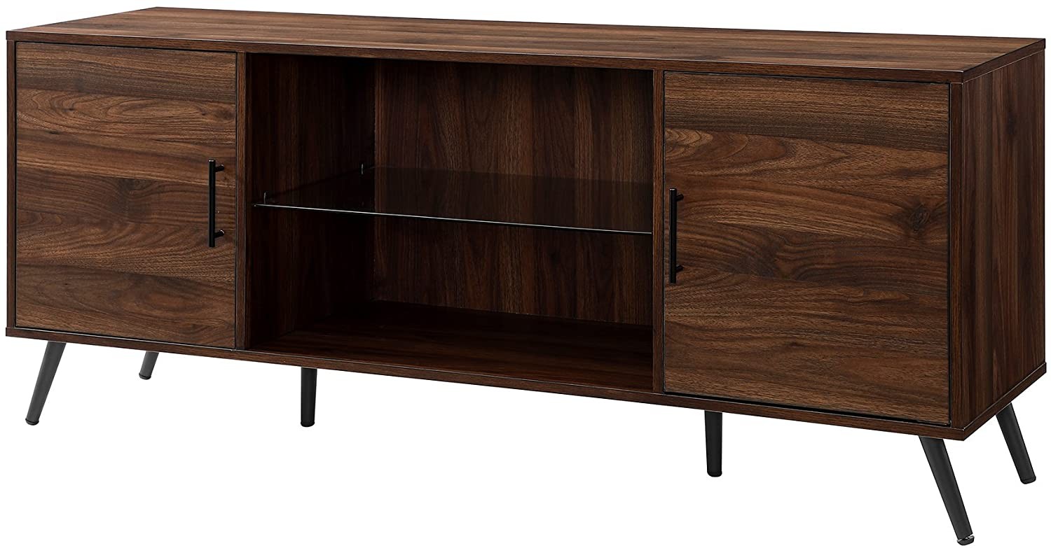Walker Edison Furniture Company Mid Century Modern Wood Universal Stand for TV's up to 65" Flat S... | Amazon (US)