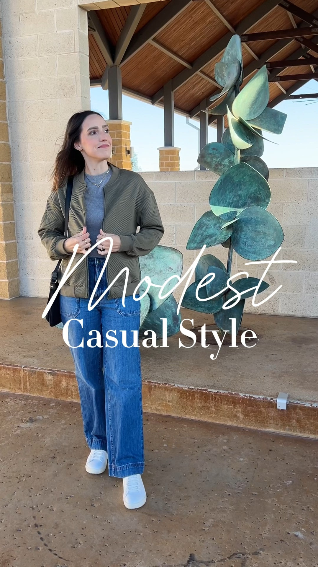 Amazon jackets | Amazon puff sleeve top | Amazon fashion | modest outfits | Birkenstock white sneakers | baggallini purse 

#LTKSeasonal #LTKWatchNow #LTKFindsUnder100