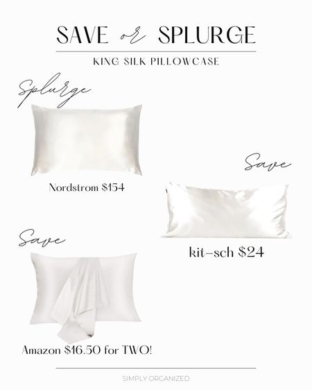 Silk pillowcases are a great gift item! Would you rather splurge or save? 

#LTKGiftGuide #LTKSeasonal #LTKhome