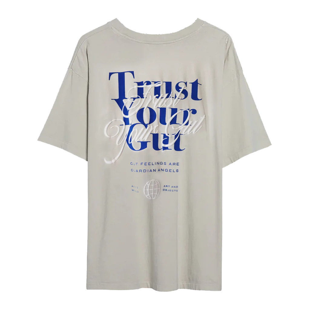 Trust Your Gut Ivory Tee | ALEX'S Art and Objects
