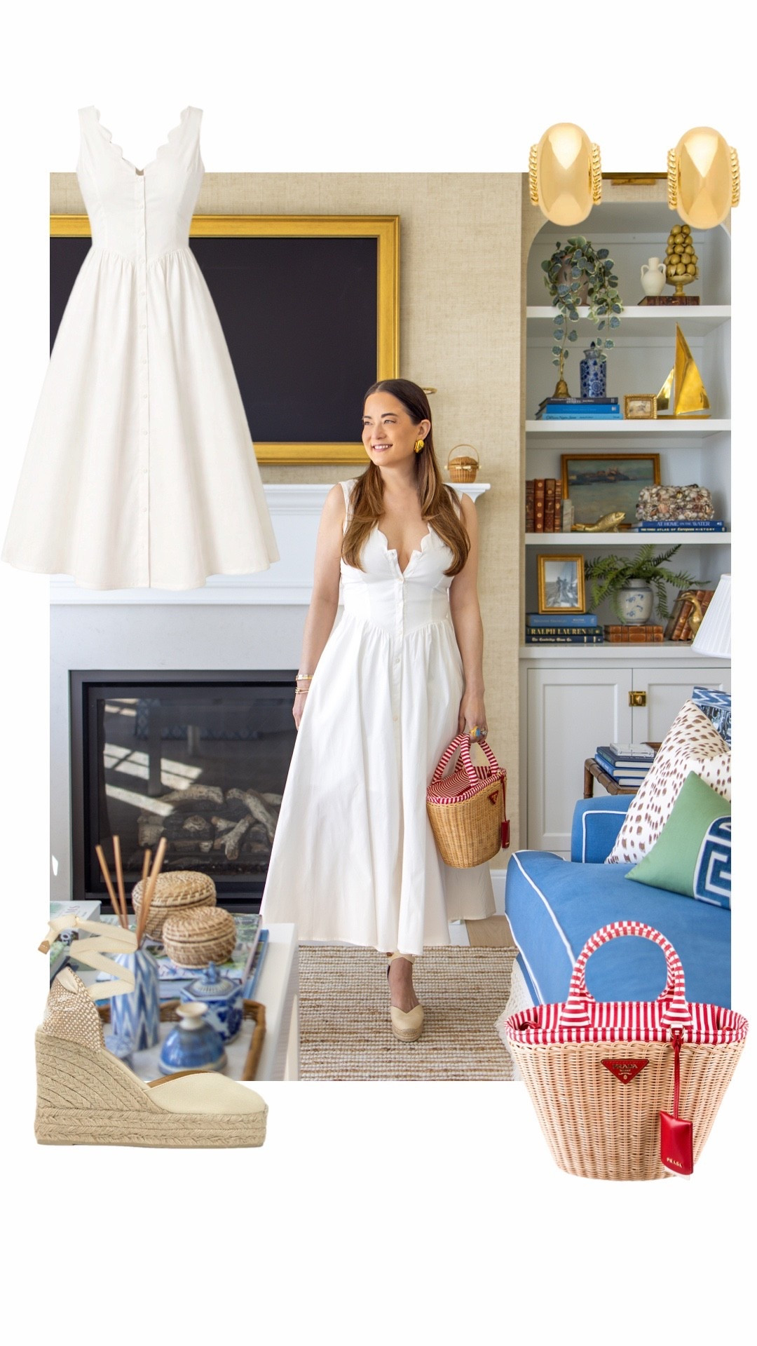Love a little white dress - the perfect spring outfit and spring dress option. Also adore this wicker bag and espadrilles.

#LTKTravel #LTKSeasonal #LTKootd