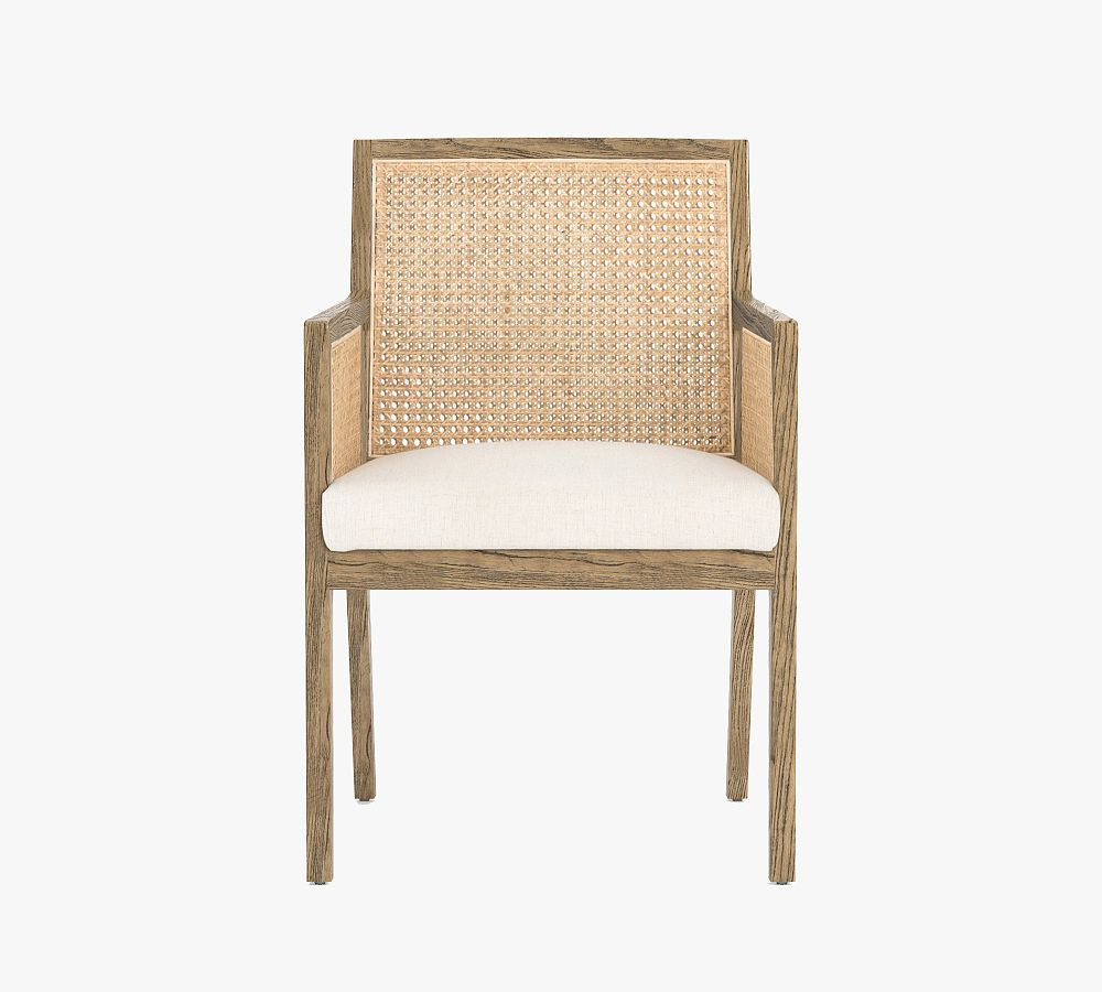 OPEN BOX: Lisbon Cane Dining Armchair, Toasted Nettlewood | Pottery Barn (US)
