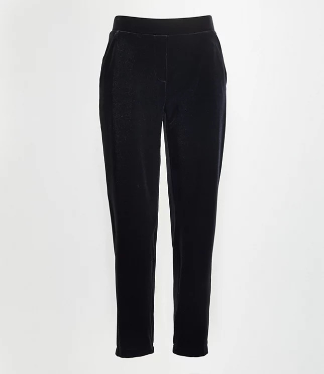 Velvet Tapered Pull On Pants | LOFT