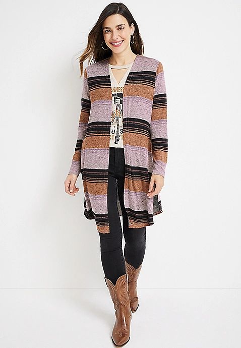 Striped Duster Cardigan | Maurices